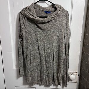 ⚡️ Apt. 9 Heather Grayish Tan Cowl Neck Sweater